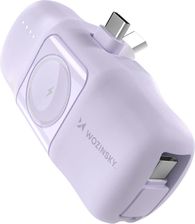 Wozinsky Mini Powerbank Wf16-Ycs 5000mAh 15W USB-C Z Wbudowanym Kablem I Ładowarką Do Apple Watch Fioletowy