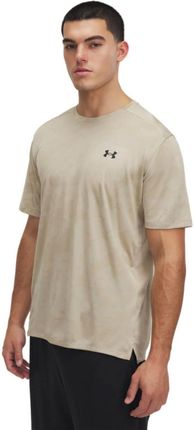 Męska koszulka treningowa Under Armour UA Tech Vent Jcqrd SS - beżowa