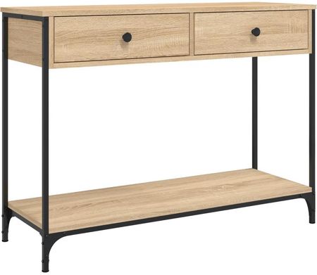 Zakito Europe Stolik Konsolowy Z Regulowanymi Nóżkami Metalową Ramą Kolor Dąb Sonoma 100X34,5X75Cm (ZE834171)