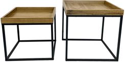 Kontrast Stoliki Kawowe Zestaw Stolików Loft 50X50 42X42 Dąb (KONT5901386215239)
