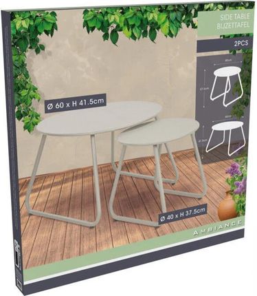 Home Styling Collection Zestaw Stolików Kawowych Metalowych 40Cm 60Cm (X99000870)