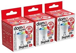 Beghelli Dom-E Alexa Smart Spot Gu10 Żarówka Led Rgb-Cct Wifi, Kompatybilna Z Aplikacją, Łatwa Instalacja, Regulacja Kolorów W Ciepłym I Zimnym Świetl