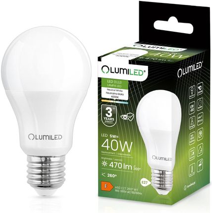 Lumiled Żarówka Led E27 A60 5W = 40W 470Lm 4000K Neutralna 260°