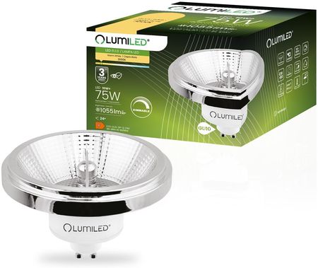 Lumiled Żarówka Led Gu10 Es111 10W Biała Ciepła 24° Ściemnialna (779979)