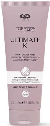 Lisap Top Care Ultimate K Maska Do Włosów Puszących Się I Po Zabiegu Keratynowego Prostowania 200ml