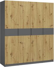 Zdjęcie Extom Meble Szafa Dox 4D Antracyt Dąb Artisan Grafit Mat - Nowogard