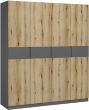 Zdjęcie Extom Meble Szafa Dox 4D Antracyt Dąb Evoke Grafit - Nowogard