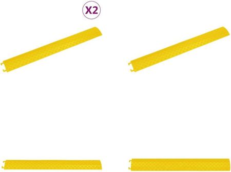 vidaXl Mostki Kablowe 2 Szt. 98,5cm Żółte - Mostek Kablowy Zabezpieczenie Przed Przesterowaniem Na Wąż