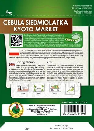 Pnos Cebula Siedmiolatka Kyoto Market Z Nawozem 6M Nswptn07 - zdjęcie 3