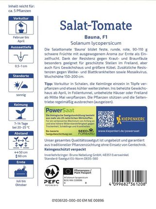 Kiepenkerl Pomidor Sałatkowy BaunaF1 Nasiona Otoczkowane - zdjęcie 2
