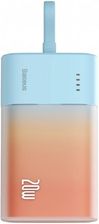 Powerbank Powerbank Baseus Popsicle 5200mAh 20W z wbudowanym kablem Lightning (+ biały kabel Baseus Simple USB-C - USB-C 60W/20V/3A/30cm) - niebiesko-pomarańcz - zdjęcie 1
