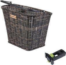 Zdjęcie Kosz Rowerowy Na Kierownicę Basil Bremen Rattan Look Kf + Ahead Stem Holder Brązowy - Bobolice