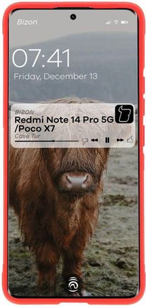Bizon Pancerne Etui Case Tur Do Xiaomi Redmi Note 14 Pro 5G Poco X7 Czerwone - zdjęcie 4