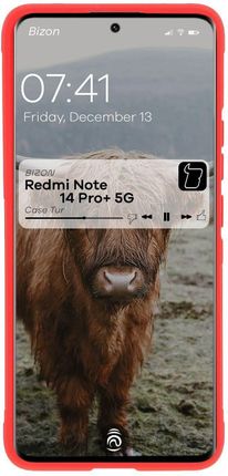 Bizon Pancerne Etui Case Tur Do Xiaomi Redmi Note 14 Pro Plus 5G Czerwone - zdjęcie 6