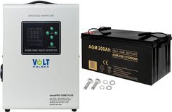 Zdjęcie Volt Polska Zestaw: zasilacz awaryjny Volt Sinus Pro 1200E PLUS 1200VA/800W + akumulator Volt VRLA AGM 12V 200Ah (3SPM12012M+6AKUXAG200) - Bytom