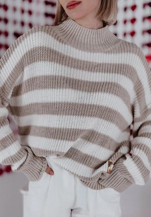 Perfumowany sweter z golfem Be My Baby beżowy : Rozmiar - Jeden rozmiar - zdjęcie 2