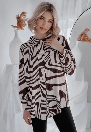 Wzorzysta koszula Hazel ecru : Rozmiar - 54