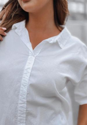 Koszula z krótkim rękawem i łańcuszkiem Glam Girl biała : Rozmiar - UNIWERSALNY - zdjęcie 2