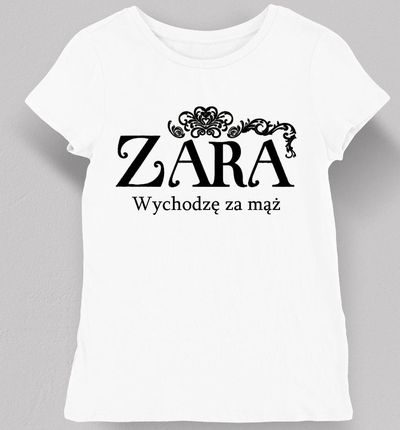 Koszulka damska ZARA wychodzę za mąż biała S