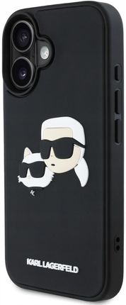 Karl Lagerfeld Etui Hc 3D Rubber Double Heads Do Apple Iphone 16 Czarny - zdjęcie 6