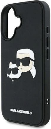 Karl Lagerfeld Etui Hc 3D Rubber Double Heads Do Apple Iphone 16 Czarny - zdjęcie 5