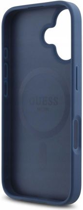 Guess Etui Hc Pu 4G Small And Classic Magsafe Do Apple Iphone 16 Niebieski - zdjęcie 4