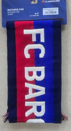 Szalik Piłkarski FC Barcelona BARCA CAMP NOU Tkany z Frędzlami 140x20 - zdjęcie 2