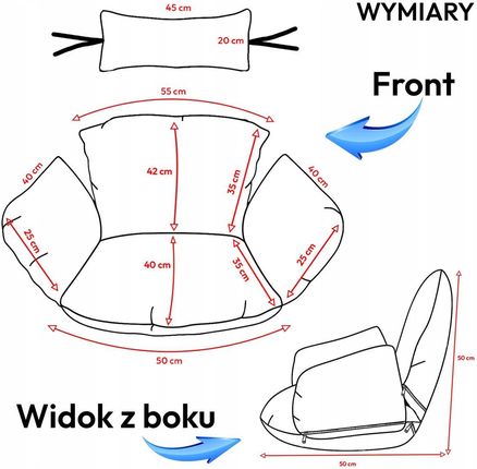 Ferocity Poduszki Do Fotela Wiszącego Białe Pokok001 - zdjęcie 3