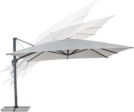 Bolzano Parasol Ogrodowy 400X400cm Ibis Aluminum Szary - zdjęcie 2