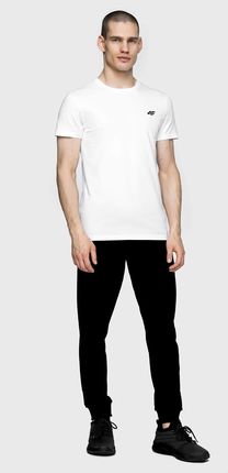 4F Gładki biały T-shirt Męski Regular Komfort i styl Rozmiar XXL - zdjęcie 2