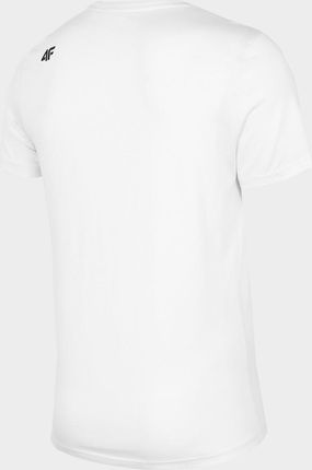4F Gładki biały T-shirt Męski Regular Komfort i styl Rozmiar XXL - zdjęcie 4