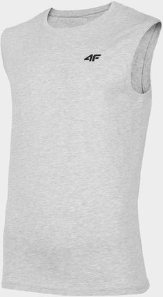 4F Szary męski T-shirt bez rękawów Tank Top Komfort i styl Rozmiar S