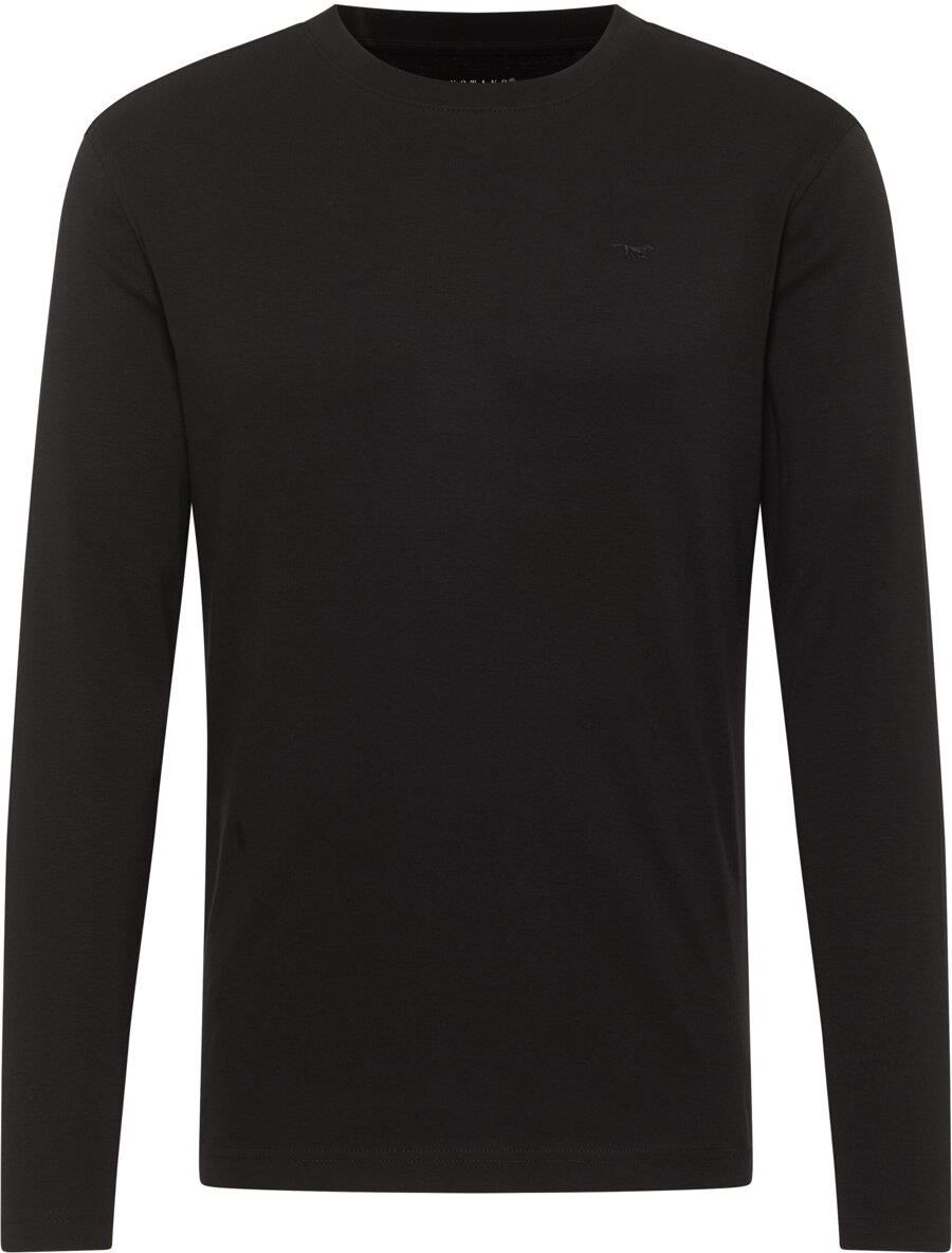 Mustang Langarmshirt Arlington in Schwarz aus Bio Baumwolle