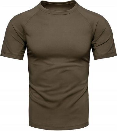 Koszulka Sportowa Męska T-shirt Khaki Termoaktywny Lekki M