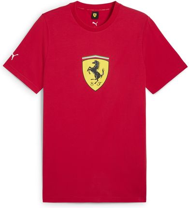 Męska Koszulka z krótkim rękawem Puma Ferrari Race Colored Big Shield Tee 63018802 – Czerwony