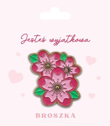 Broszka Z Kwiatkami Biżuteria Dla Kobiety Na Walentynki Urodziny - zdjęcie 3