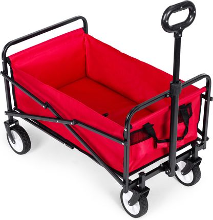 Bemi Duży Wózek Ogrodowy Transportowy Składany 90X48cm Czerwony - zdjęcie 6