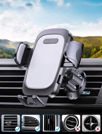 Uchwyt do Telefonu Samochodowy w Kratke Nawiewu 360° Mocny Holder 4-7
