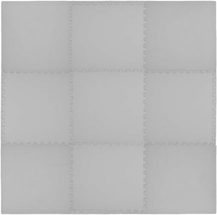 Humbi Mata piankowa podłogowa 180x180 Duże puzzle piankowe wodoodporne bezpieczne 9 szt. szary