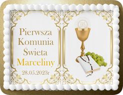 Waferspremium Opłatek Na Tort Komunijny Prostokątny Komunia Tekst