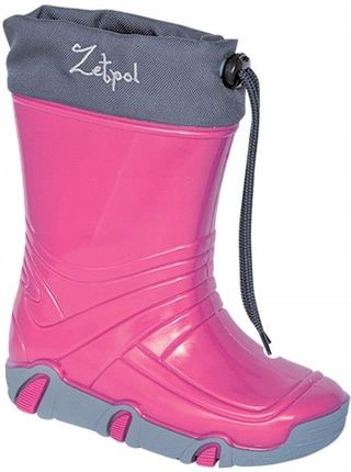 Zetpol kalosze dziecięce z kołnierzem Wodnik Róż 35/36