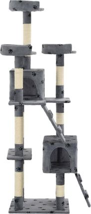 Dkd Home Decor Drapak Dla Kota Z Sizalowymi Słupkami 170Cm Odcisk Łapy Szary 1778735748 - zdjęcie 2