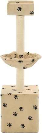 Dkd Home Decor Drapak Dla Kota Z Sizalowymi Słupkami 105Cm Beżowy Odcisk Łapy 1778737682 - zdjęcie 2