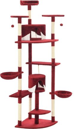 Prolenta Premium Drapak Dla Kota 203Cm Czerwono-Biały 1778756822 - zdjęcie 2