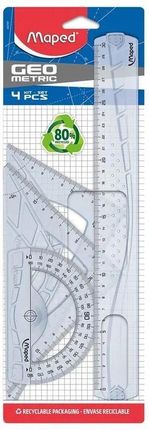 Maped Komplet Geometric Linijka 30Cm+Ekierka 45St +Ekierka 60St +Kątomierz 180St 242767 (KM2660244)