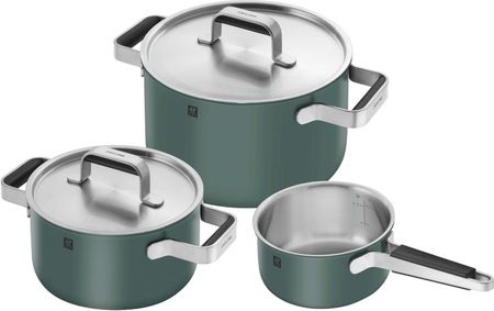 Zwilling Zestaw 3 Naczyń Z Pokrywkami Pure Zielony (1028857)