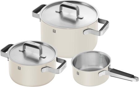 Zwilling Zestaw 3 Naczyń Z Pokrywkami Pure Kość Słoniowa (1028807)