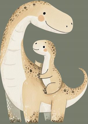 Plakat 50x70cm Wzory dla Dzieci, Chłopca Do Pokoju - Dinozaury