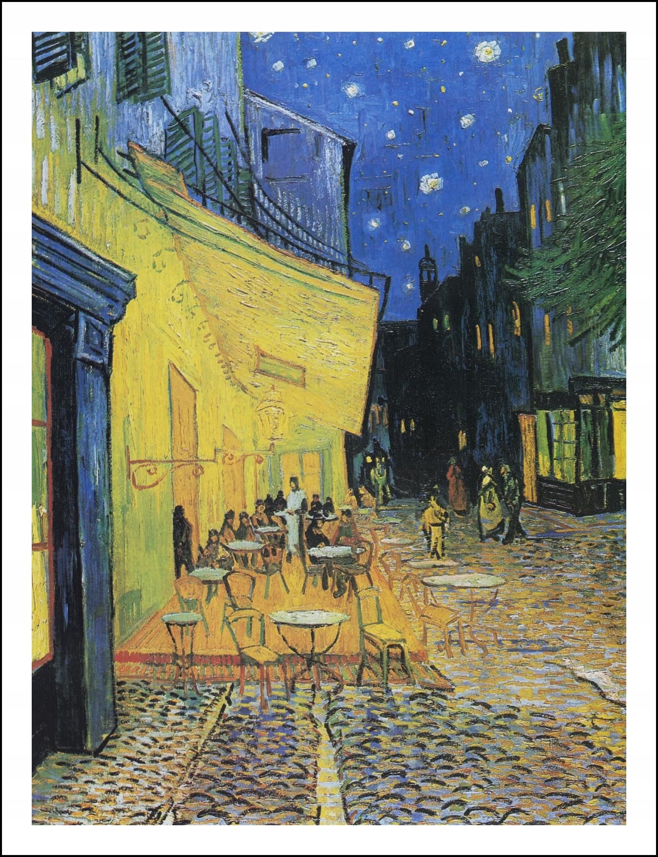 Plakat 60x80cm Café Terrace at Night, Van Gogh Vintage do