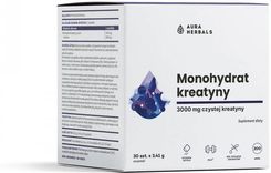 Zdjęcie Monohydrat kreatyny Aura Herbals - Wsparcie wydolności fizycznej - 30 saszetek - Wałcz